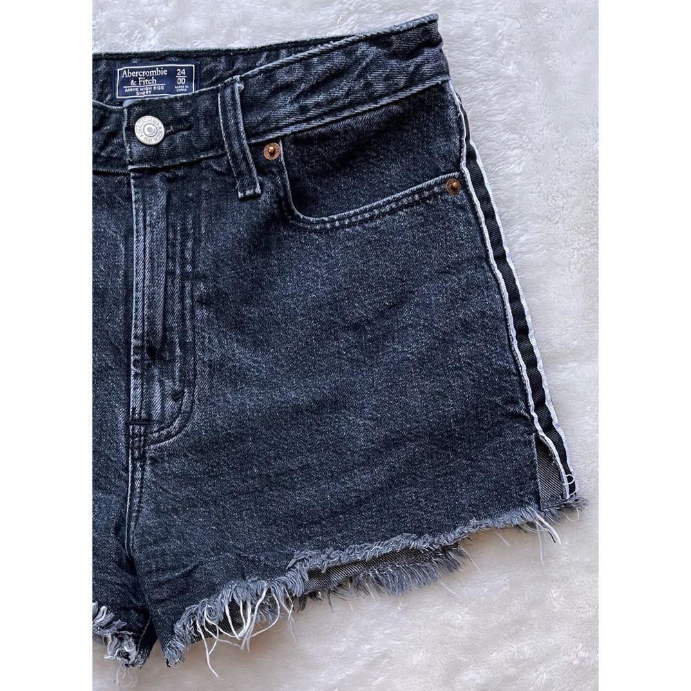 Abercrombie & Fitch Annie High Rise Shorts with Black & White Racer Stripes, 24 - Picture 7 of 16